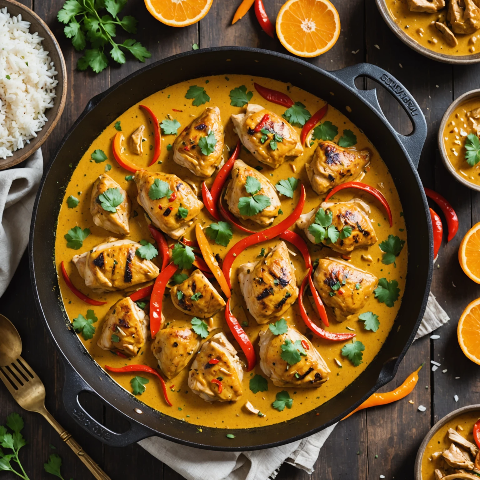 One-Pot Creamy Coconut Curry Chicken and Rice