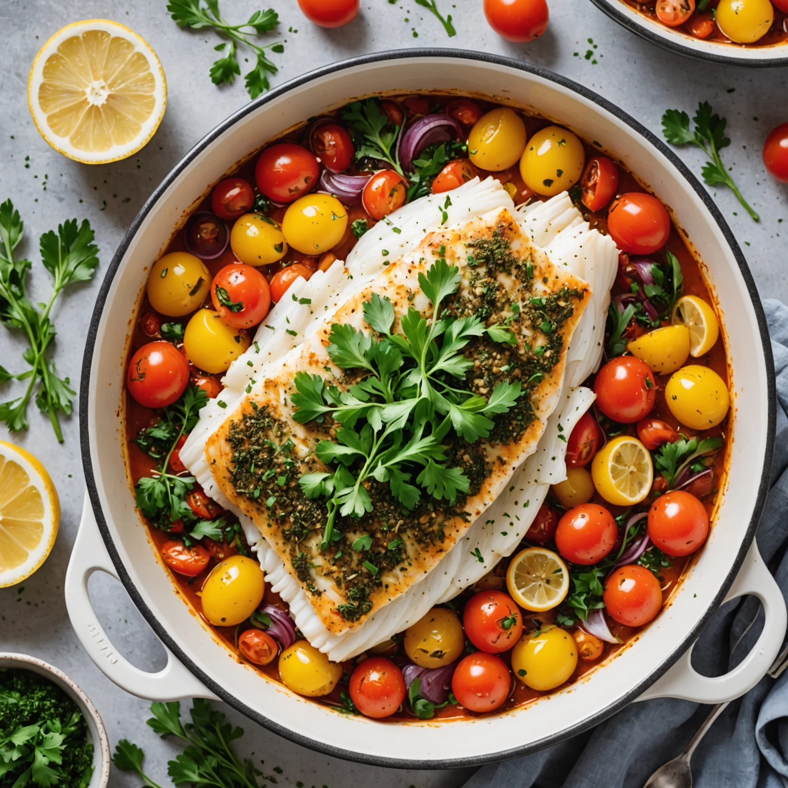 Slow Cooker Herb-Crusted Cod with Lemon and Garlic