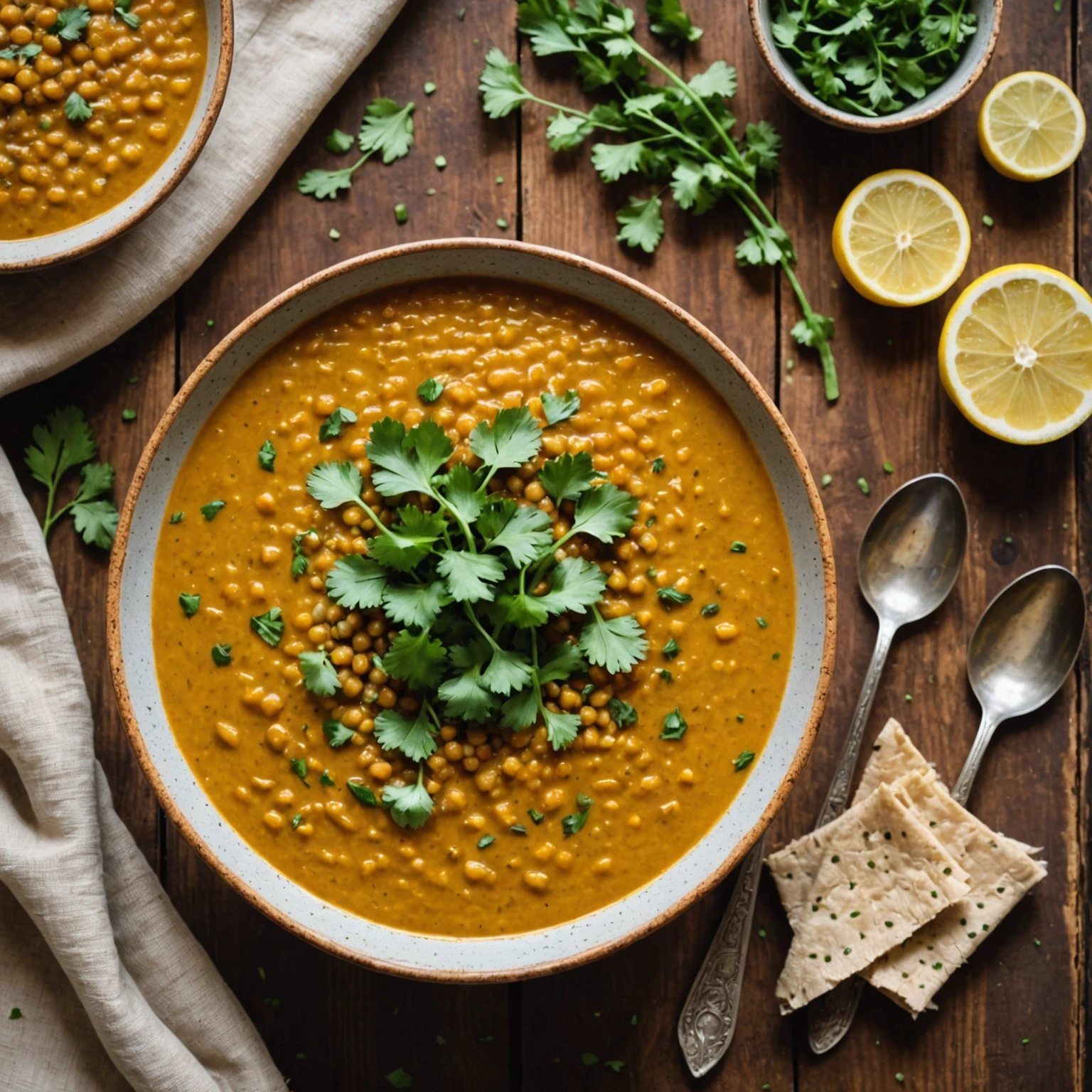 Instant Pot Indian-Spiced Lentil Dahl Soup