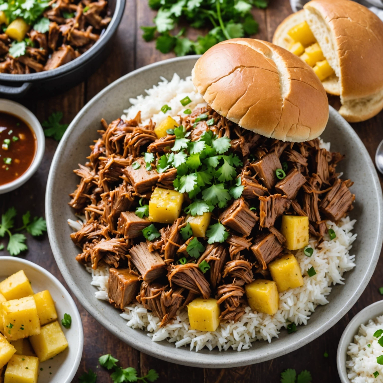 Slow Cooker Hawaiian BBQ Pulled Pork with Pineapple