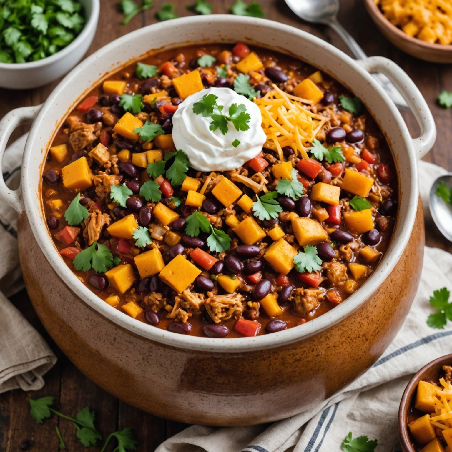 One-Pot Spiced Turkey and Butternut Squash Chili