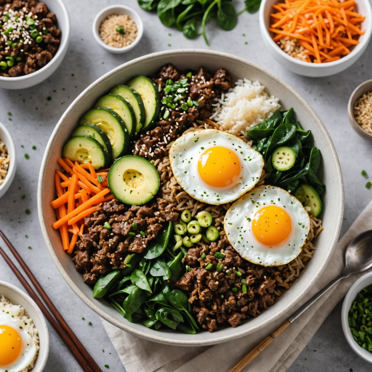 Instant Pot Spicy Korean Beef and Vegetable Bibimbap