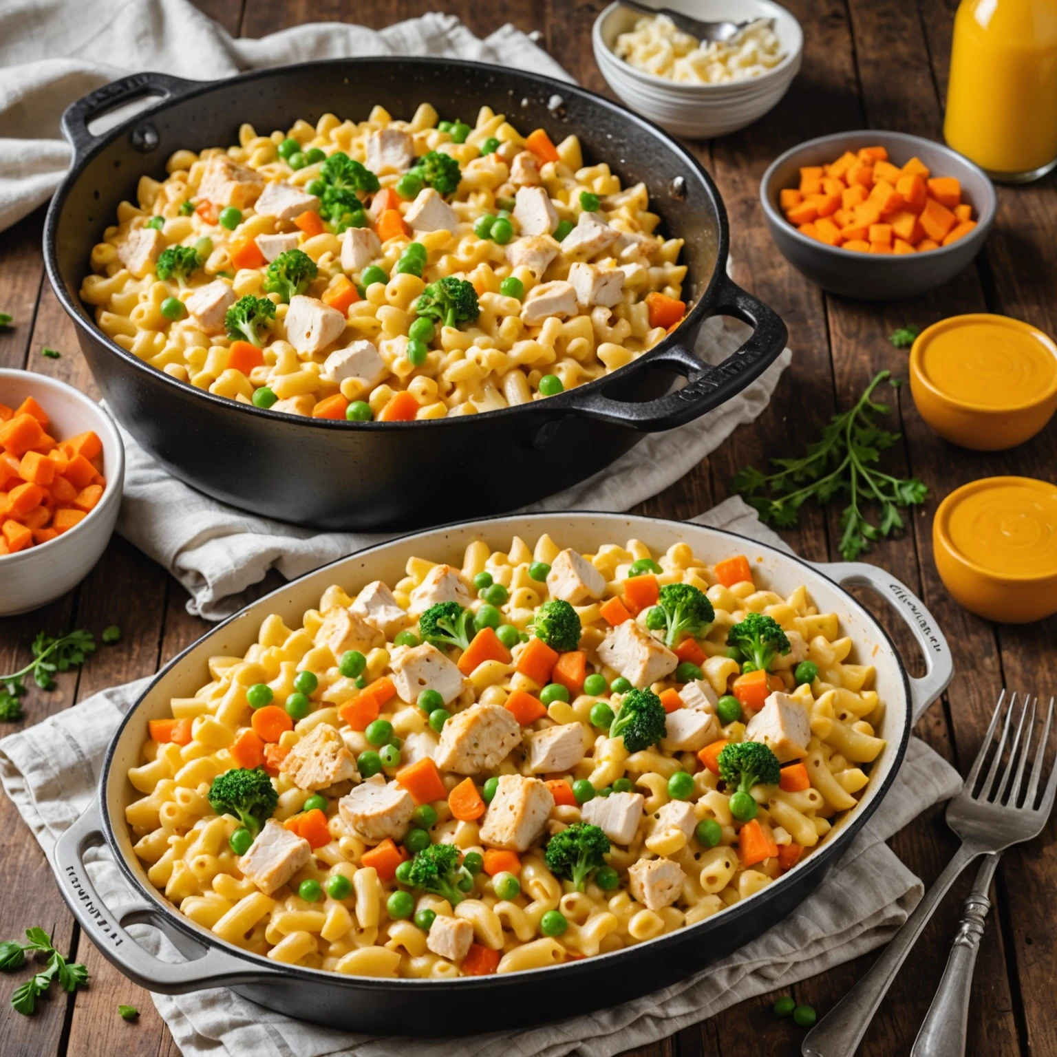 One-Pot Kid-Friendly Chicken and Vegetable Mac and Cheese