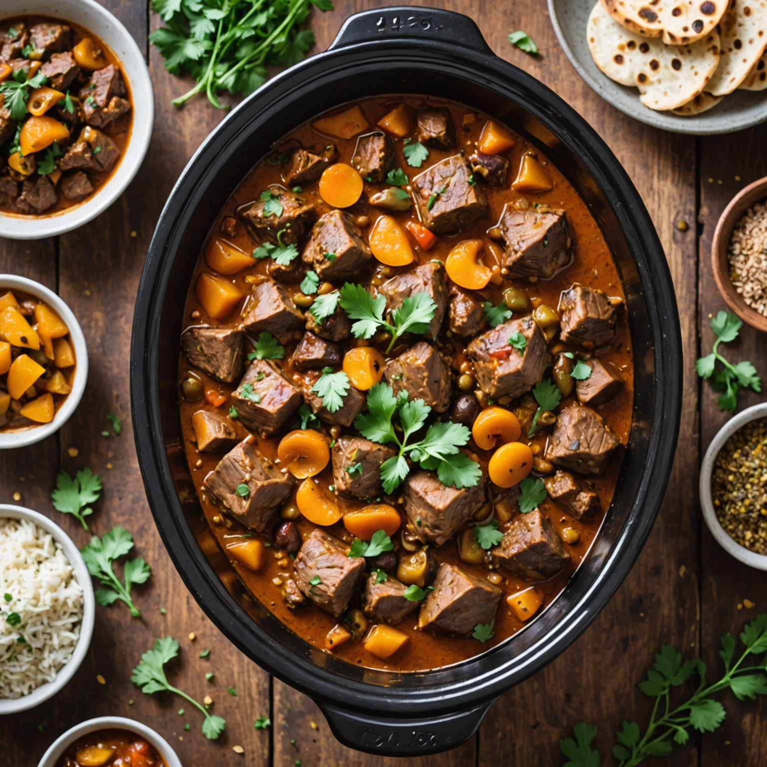 Slow Cooker Mediterranean Lamb Tagine with Apricots