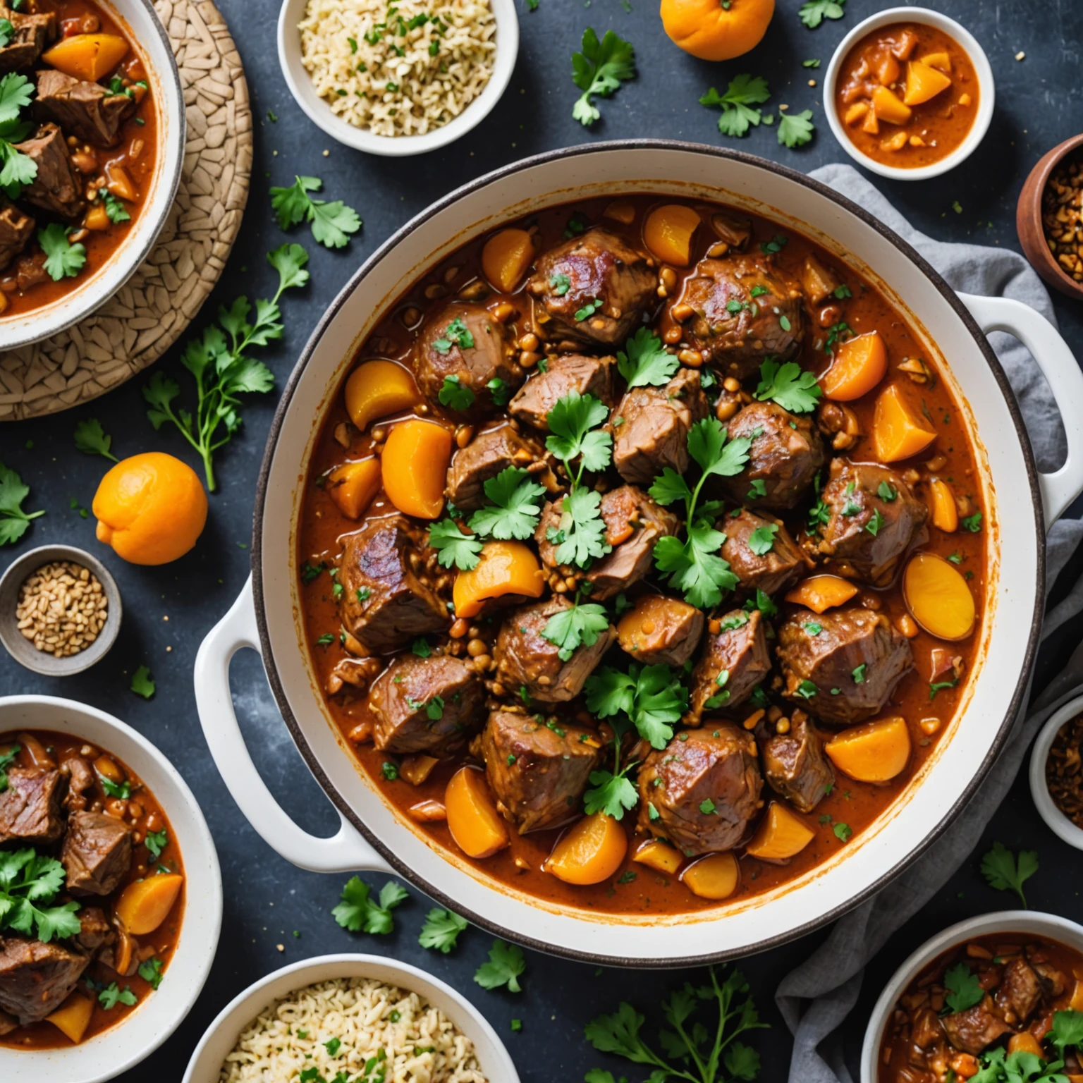 Instant Pot Moroccan Lamb and Apricot Tagine