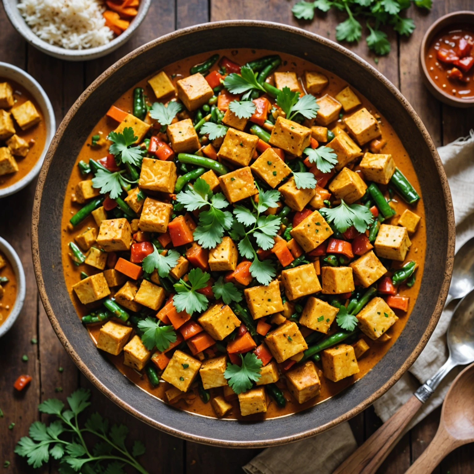 Instant Pot Spicy Tofu and Vegetable Curry