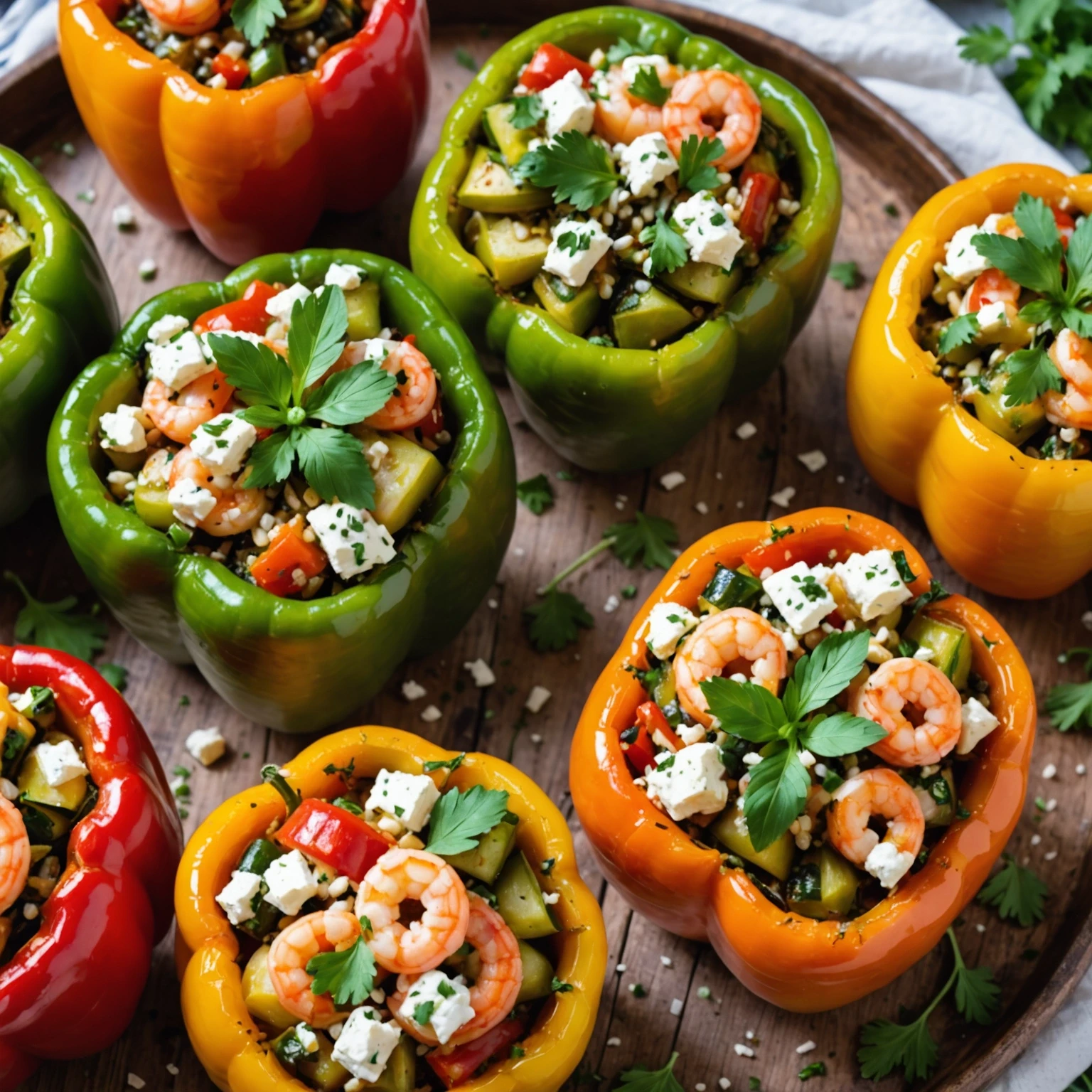 Instant Pot Low-Carb Pescatarian Stuffed Peppers