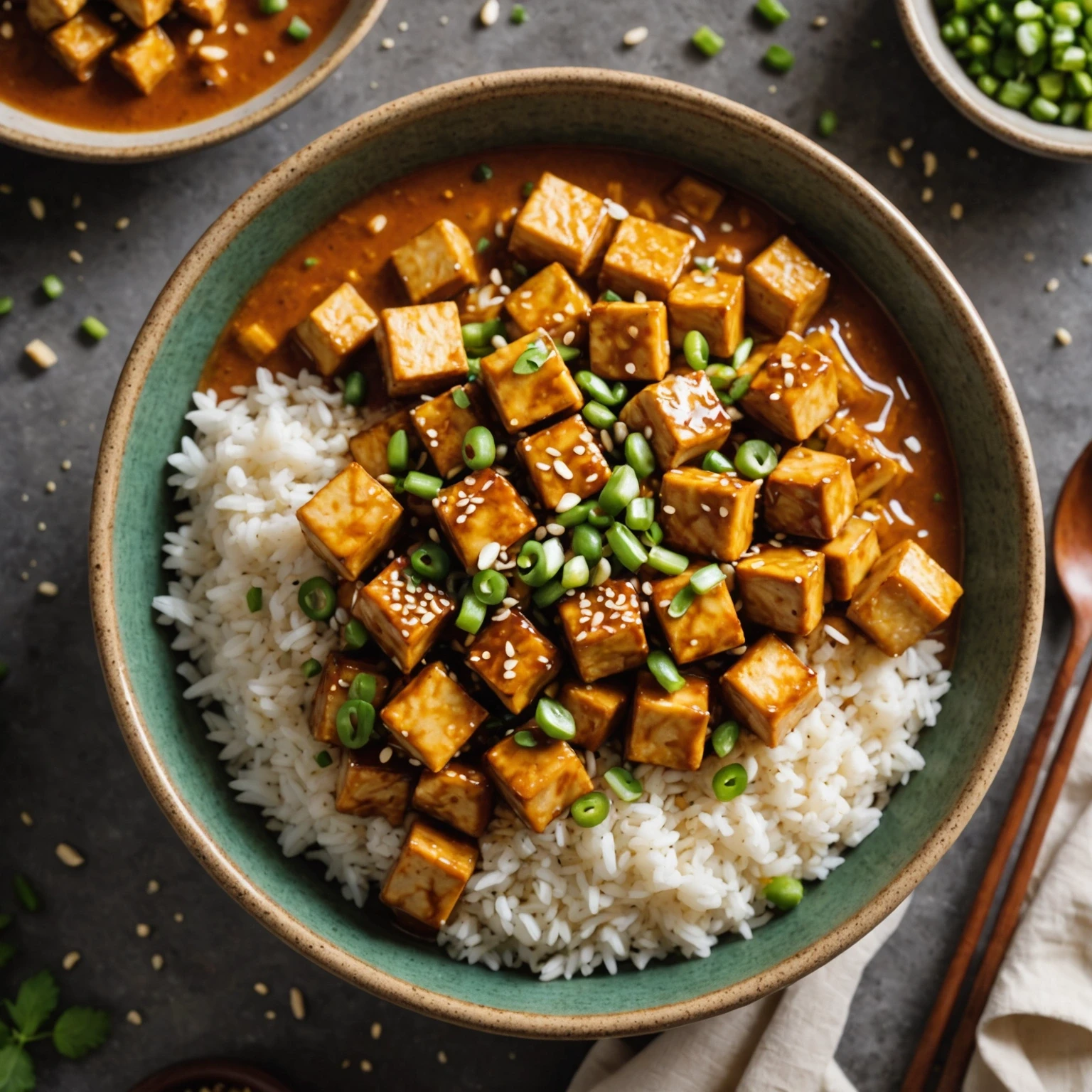 Instant Pot Orange-Glazed Tofu with Ginger Rice