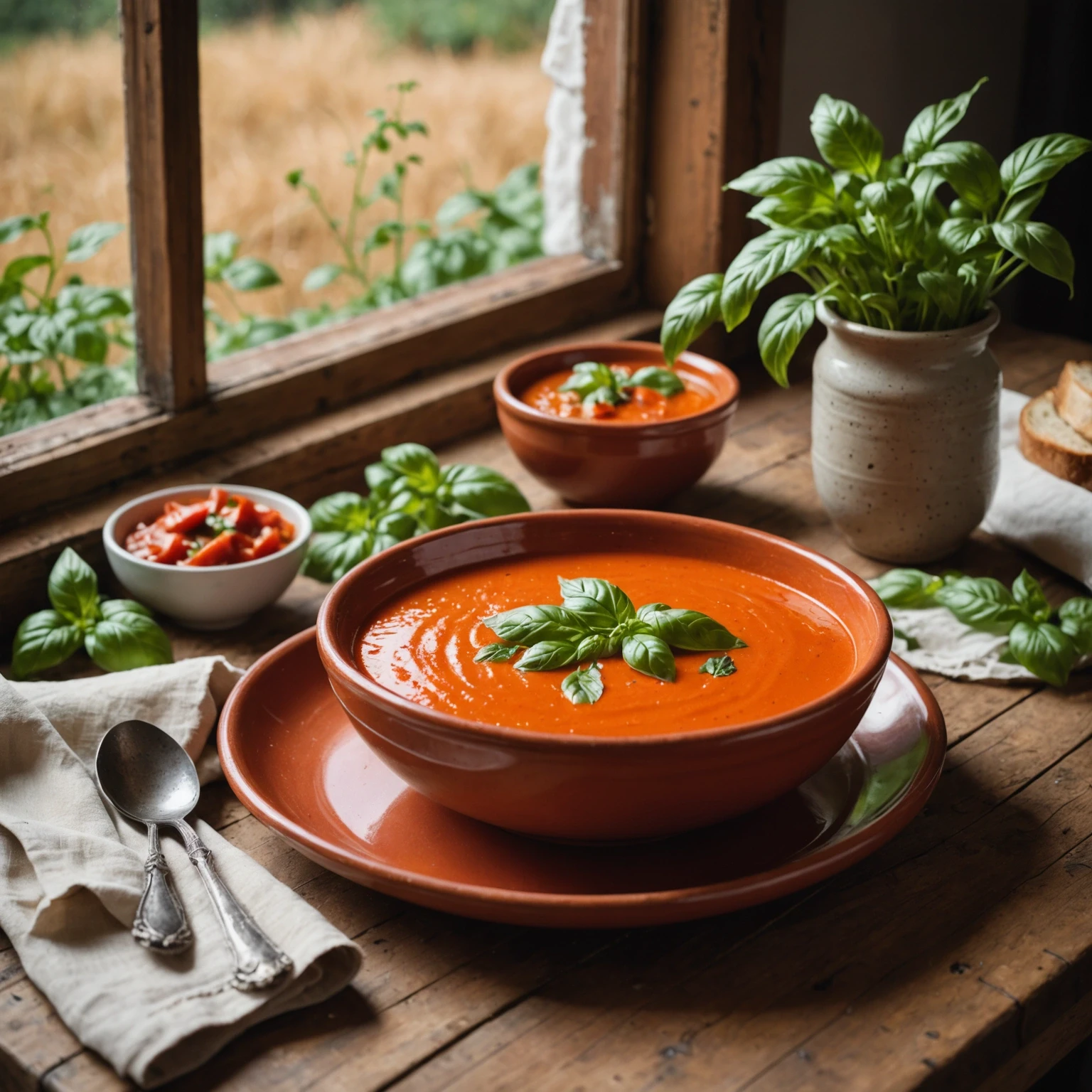 One-Pot Creamy Roasted Red Pepper and Tomato Soup