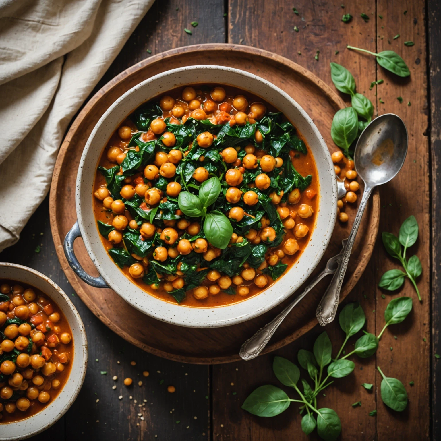 Instant Pot Mediterranean Chickpea and Spinach Stew