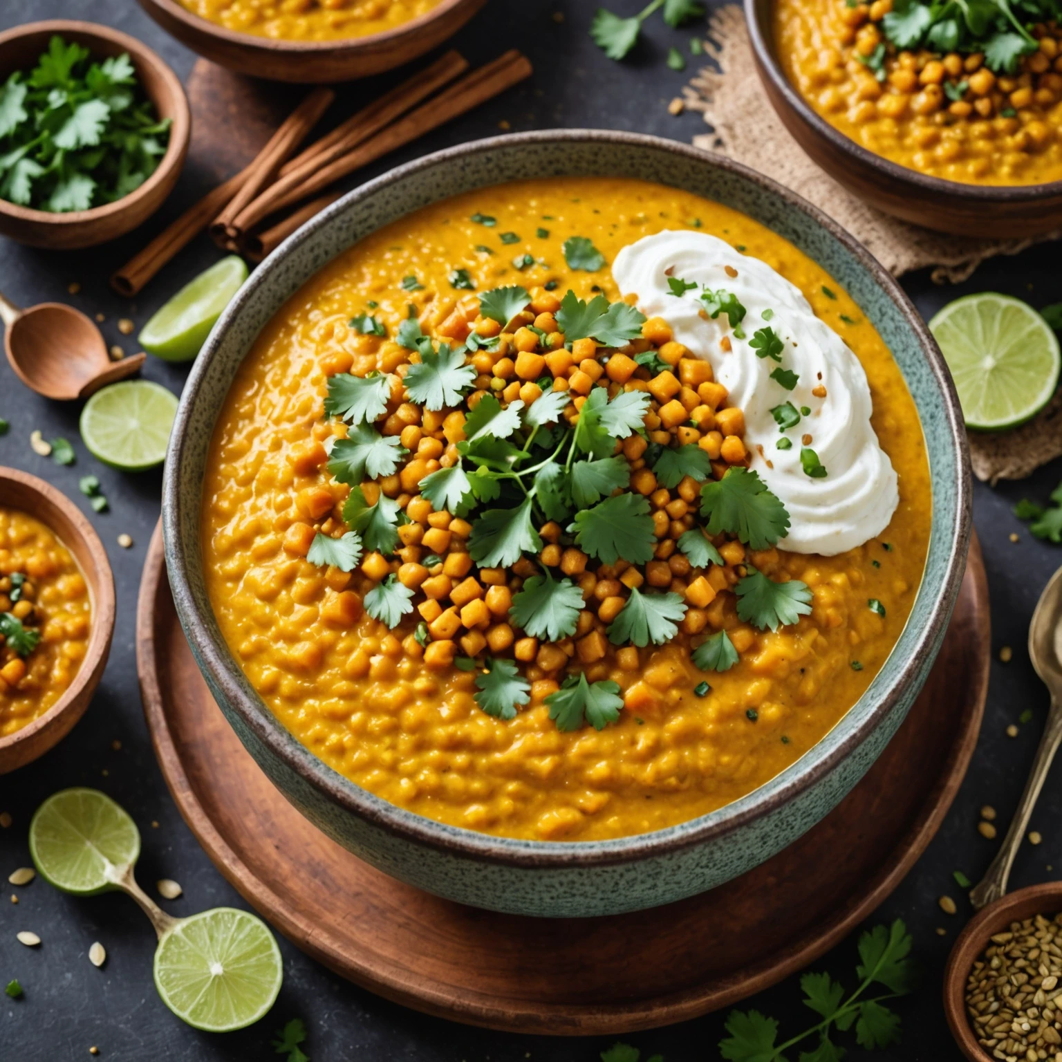 Instant Pot Spiced Coconut Pumpkin Dahl with Red Lentils