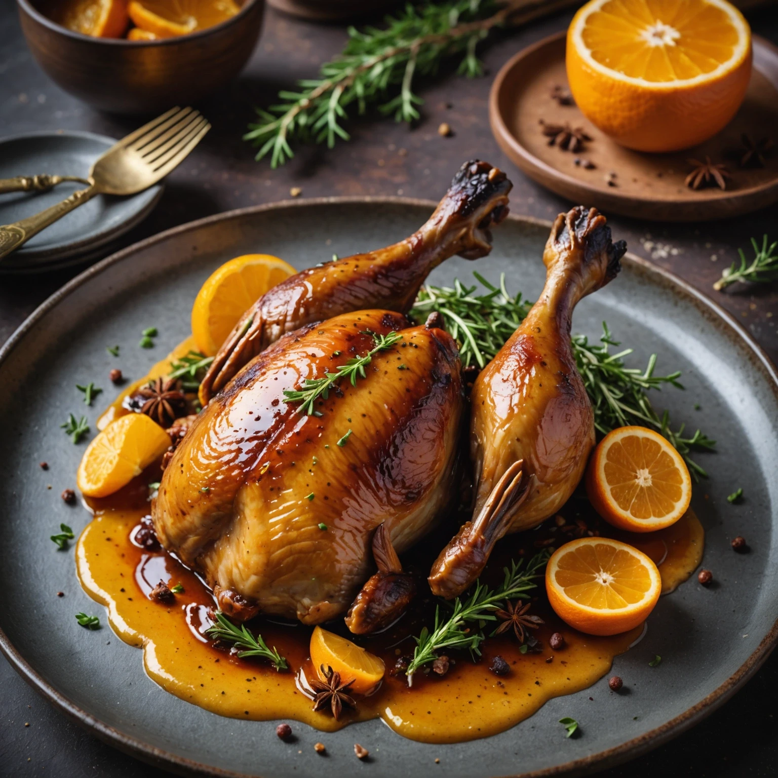 Instant Pot Spiced Orange-Glazed Duck Leg Confit