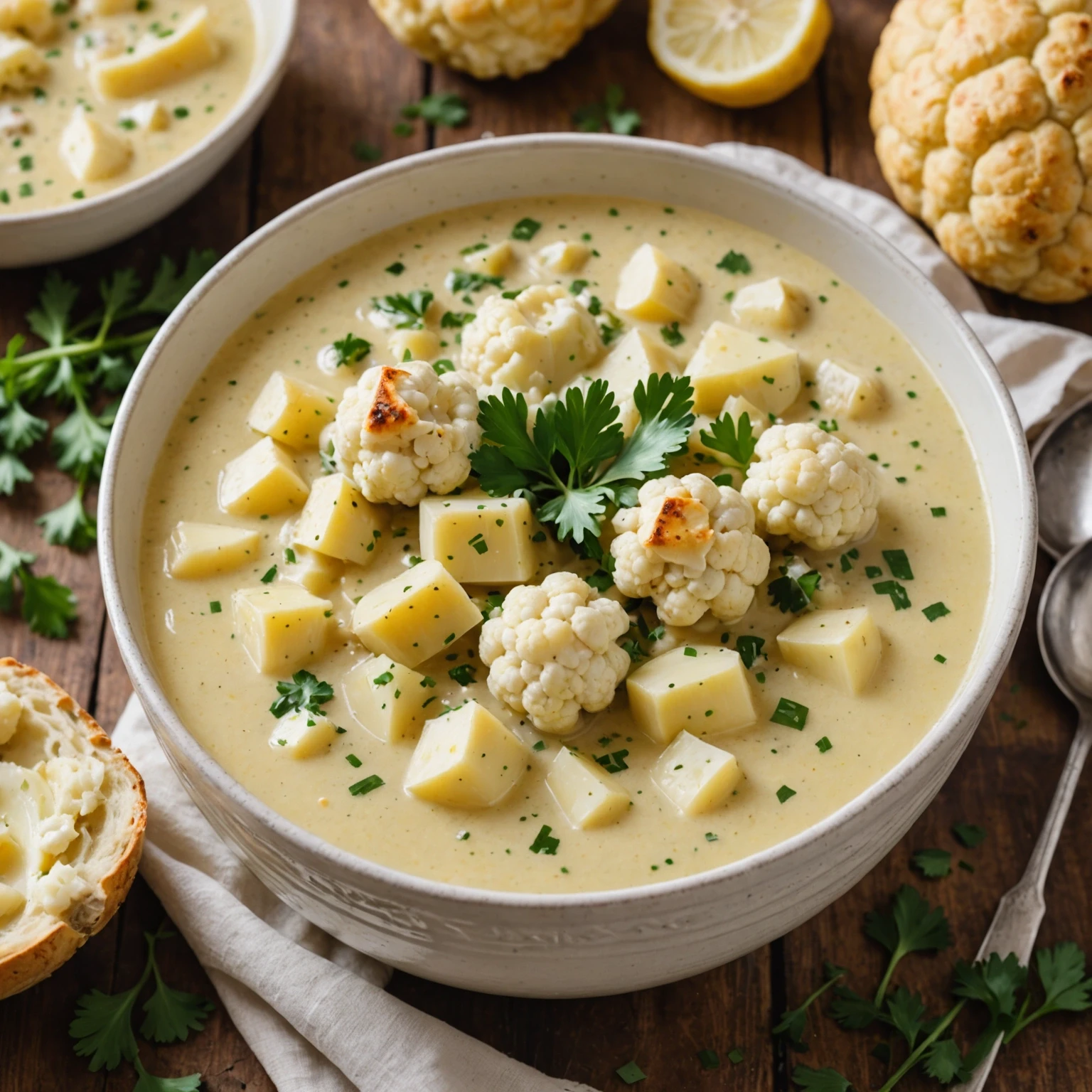One-Pot Creamy Cauliflower and Leek Chowder