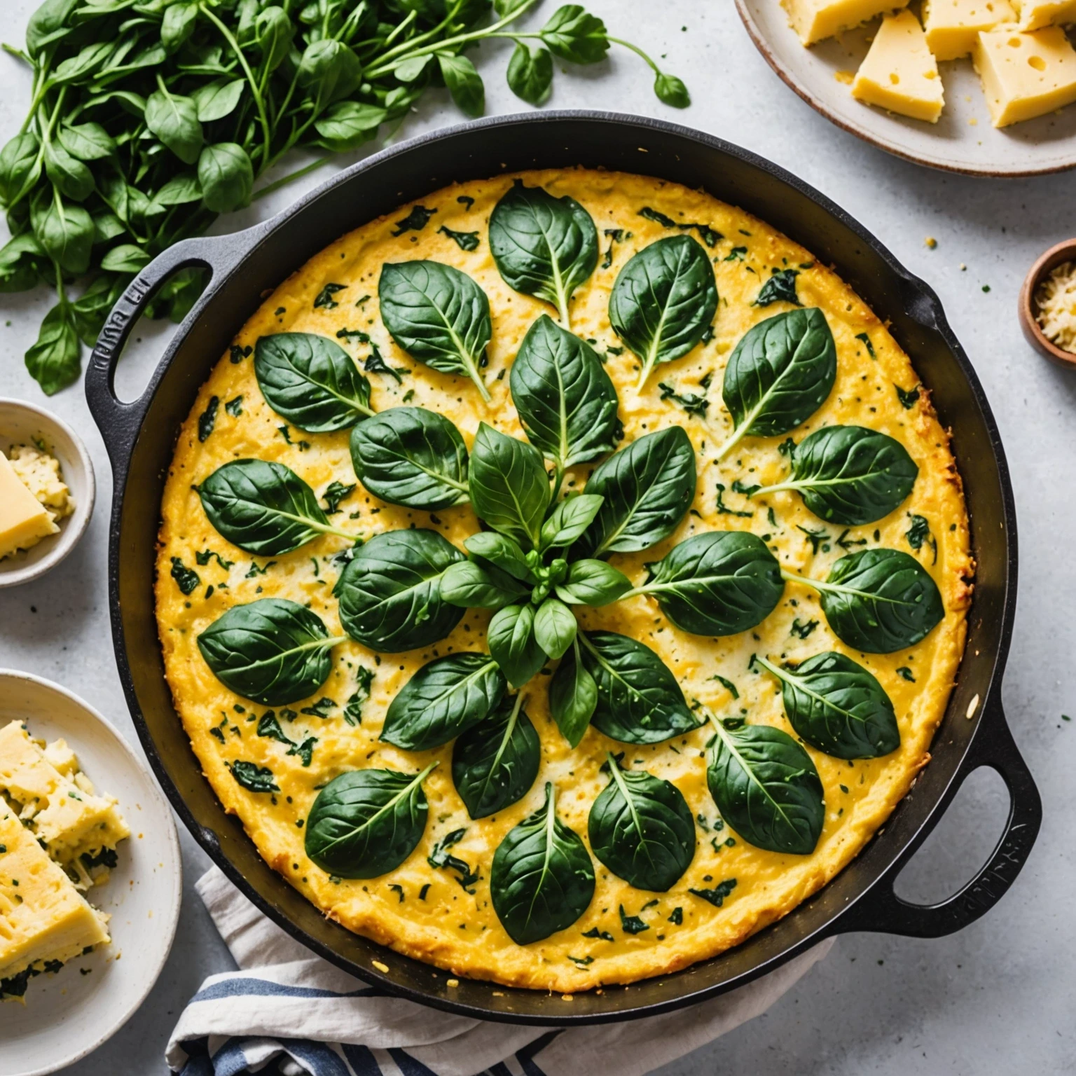 Creamy One-Pan Spinach and Artichoke Polenta Bake