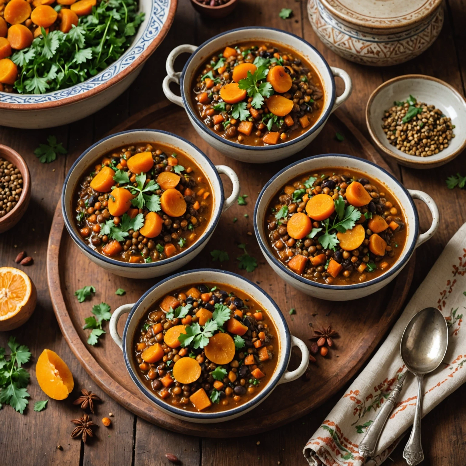 Slow Cooker Moroccan Lentil and Apricot Tagine