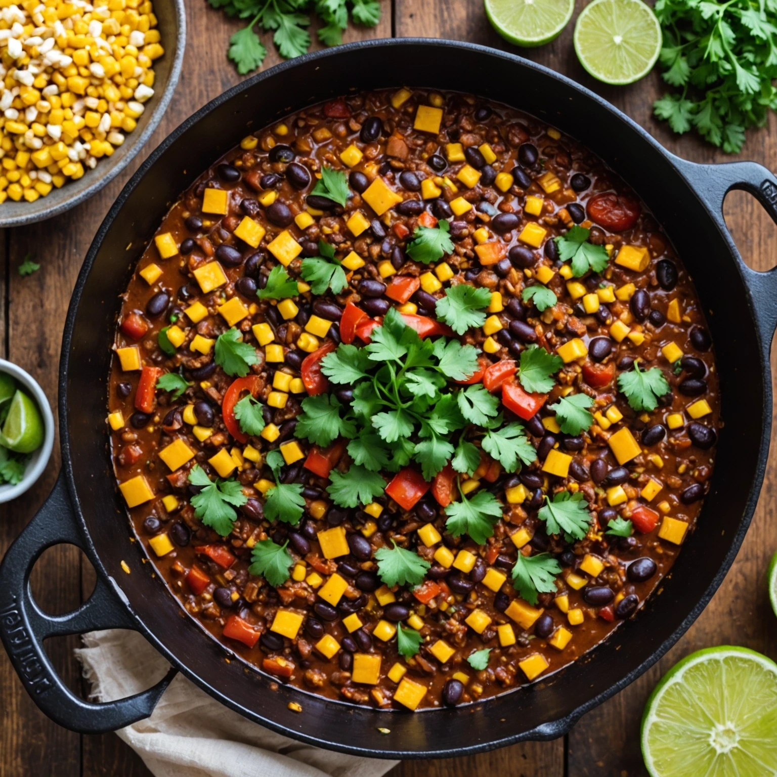 One-Pot Roasted Pumpkin and Black Bean Chili