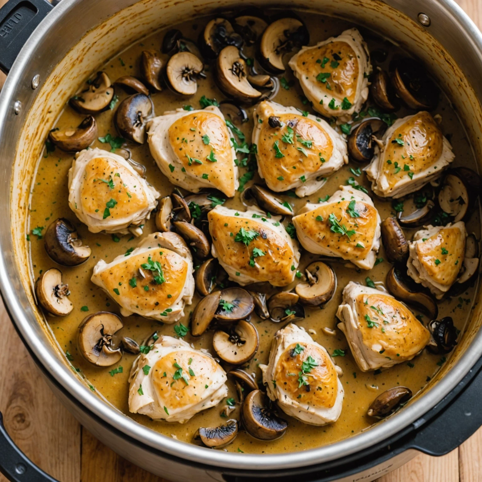 Instant Pot Chicken and Wild Mushroom Fricassee