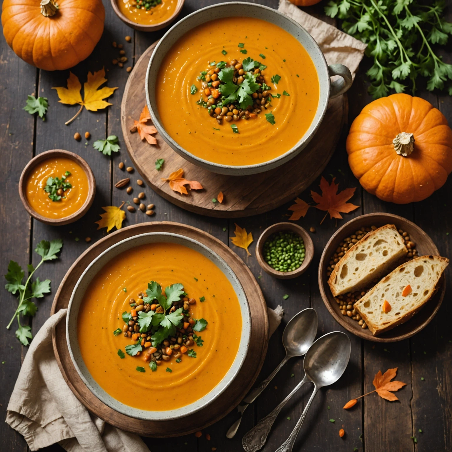 One-Pot Spiced Pumpkin and Lentil Soup