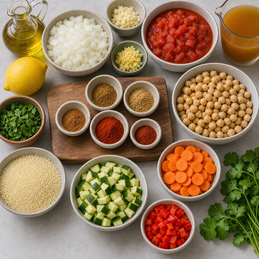 Ingredients for Instant Pot Moroccan Chickpea Stew