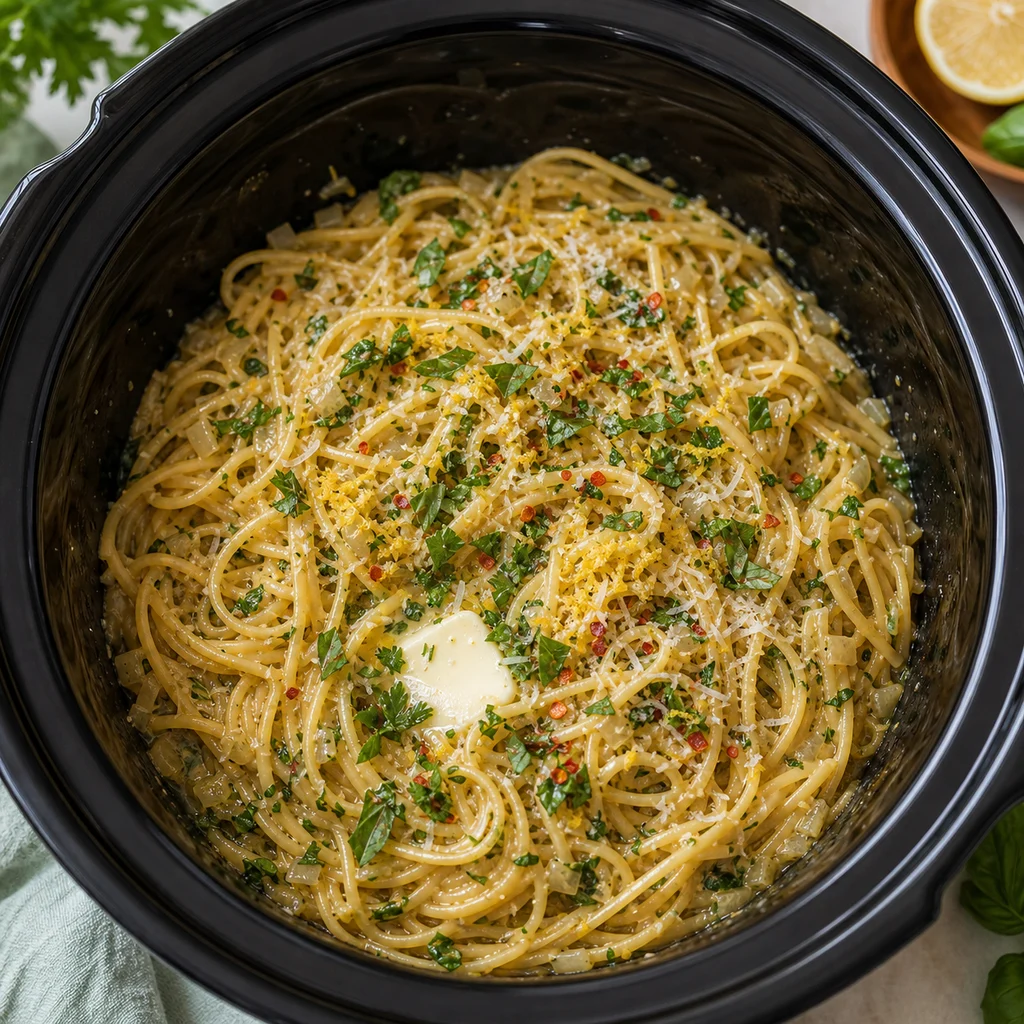 International Lemon Herb Linguine cooking in the recommended pan or pot