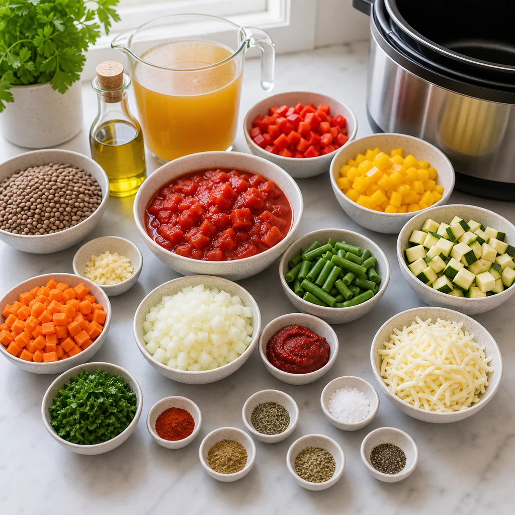 Ingredients for International Rustic Vegetable Bake